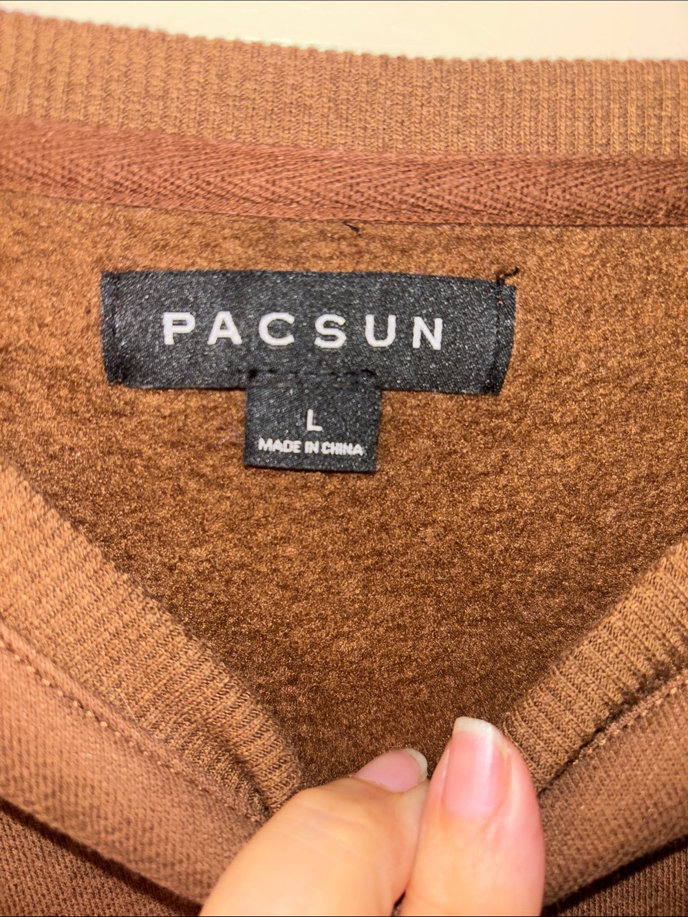 Pacsun Brown Graphic Sweatshirt with Smile & Yin Yang Large EUC - Picture 4 of 8